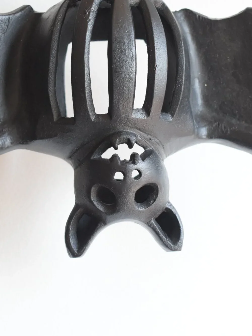 Pottery Barn RARE Vintage Gothic Cast Iron Bat Candle Holder Halloween Decor HTF